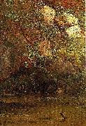 Albert Bierstadt Ferns_and_Rocks_on_an_Embankment Germany oil painting artist